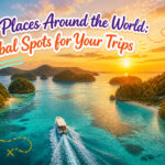 Overwater bungalows above turquoise waters with a clear sandy bottom.
